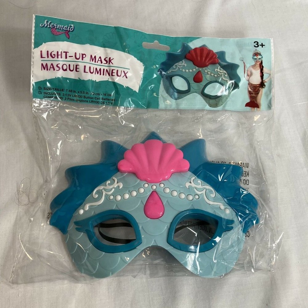 Mermaid Light Up Mask Costume Halloween Dress Up
